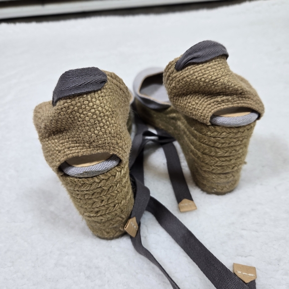 Castaner Carina Espadrilles Size 38/8 US Blue Made In Spain Wedge Platform - Picture 5 of 7